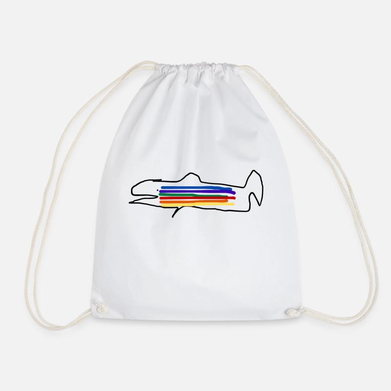 Rainbow Trout Trout Fish - Drawstring Bag - white