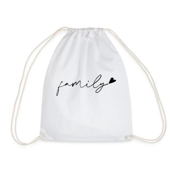 Family - Drawstring Bag - white - Front