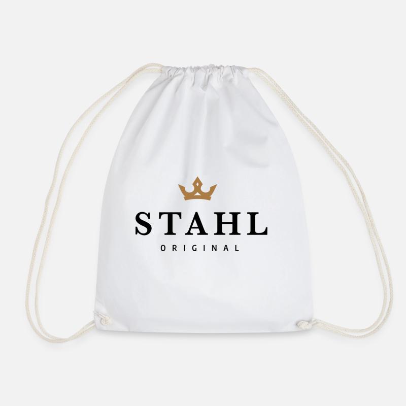 Stahl - Turnbeutel - Weiß