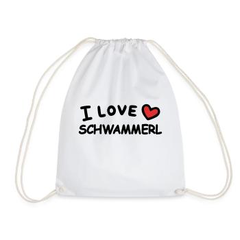 I Love Mushrooms - Drawstring Bag - white - Front