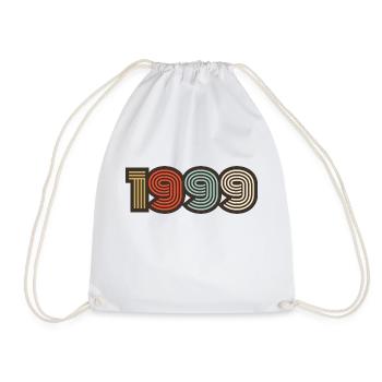 1999 retro vintage - Drawstring Bag - white - Front