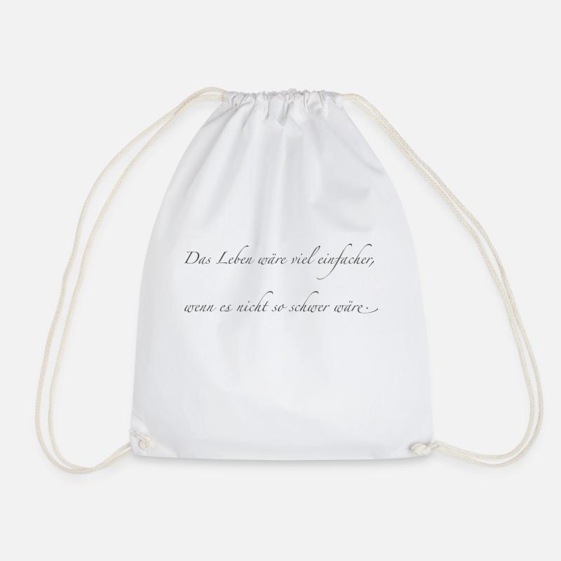 das Leben - Turnbeutel - Weiß
