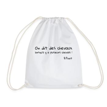 On dit des chevaux ! - Sac de sport léger - blanc - Devant