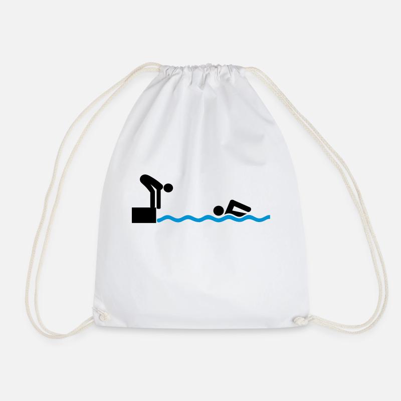 schwimmen Staffel - Turnbeutel - Weiß