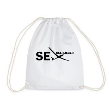 Segelflieger Geschenk Segelfliegen Spruch lustig - Turnbeutel - Weiß - Vorne