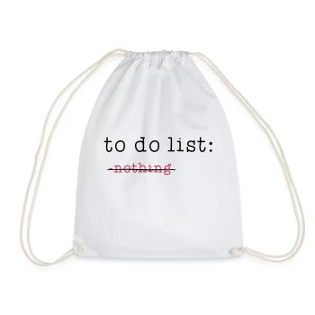 to-do list - Drawstring Bag - white - Front