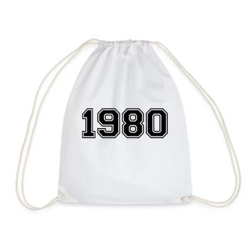 1980 - Turnbeutel - Weiß - Vorne