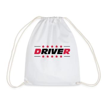 Pilot / Car / Plane / Driver / Pilote / Biker - Drawstring Bag - white - Front