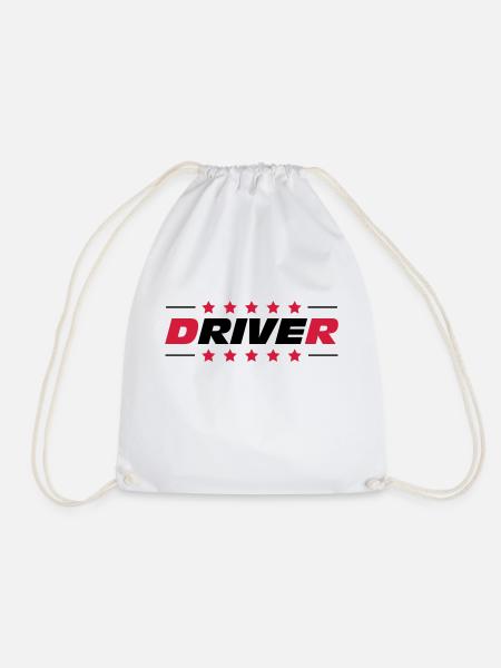 Pilot / Car / Plane / Driver / Pilote / Biker - Drawstring Bag - white