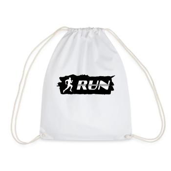 Course, coureur - Run - Sac de sport léger - blanc - Devant