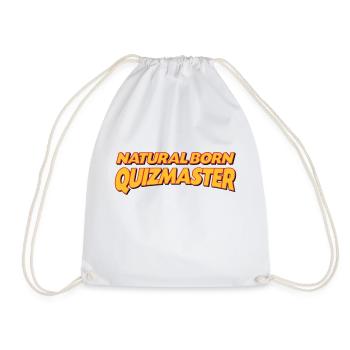Natural born quizmaster 3col - Drawstring Bag - white - Front