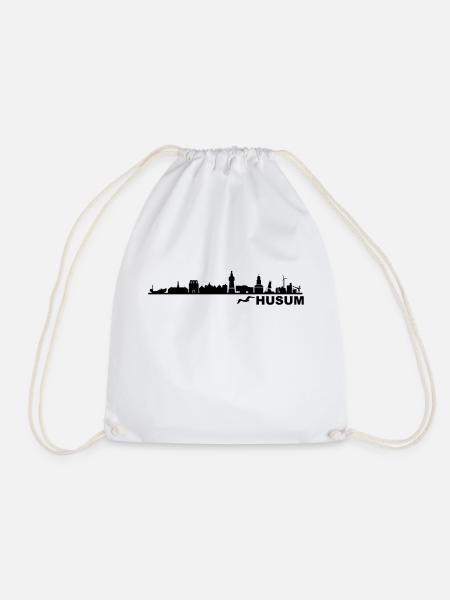 Skyline - Küste Husum - Turnbeutel - Weiß