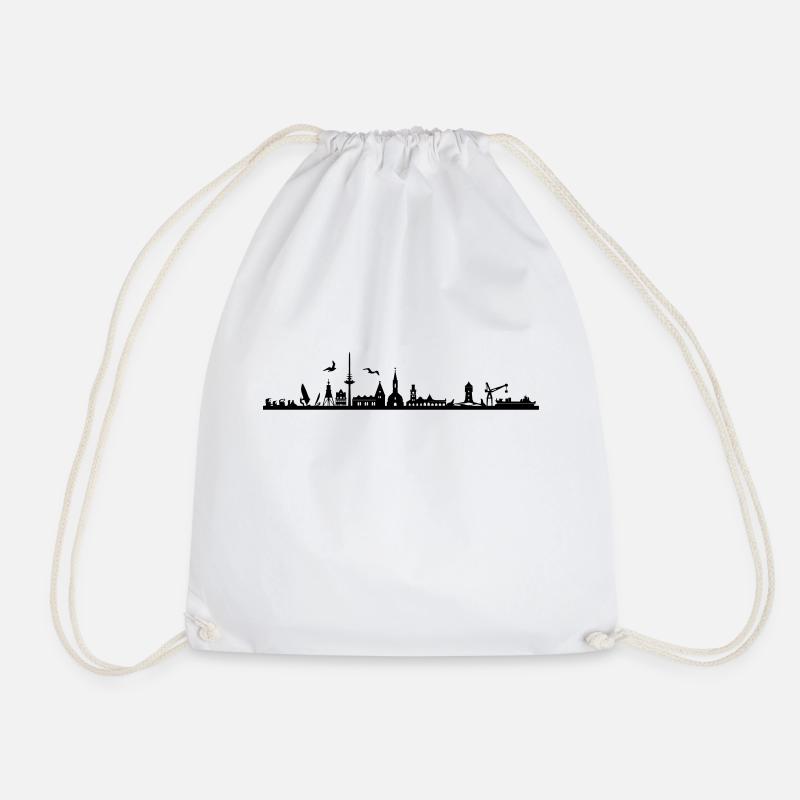 Skyline - Cuxhaven - Turnbeutel - Weiß