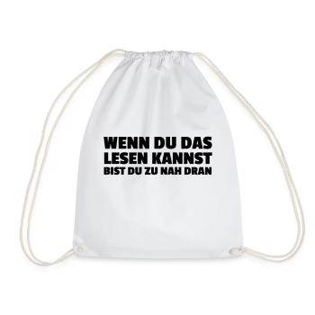 Wenn du das lesen kannst... - Turnbeutel - Weiß - Vorne