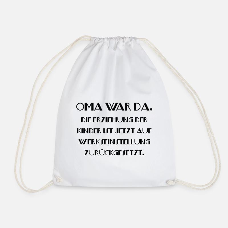oma war da - Turnbeutel - Weiß