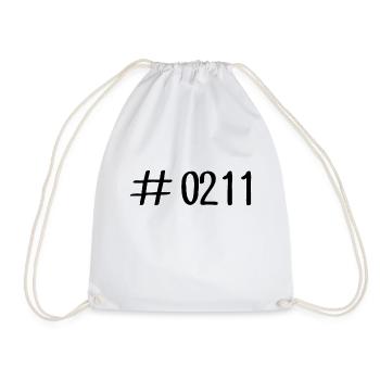 # 0211 Düsseldorf area code - Telephone - 0211 - Rhine - Drawstring Bag - white - Front
