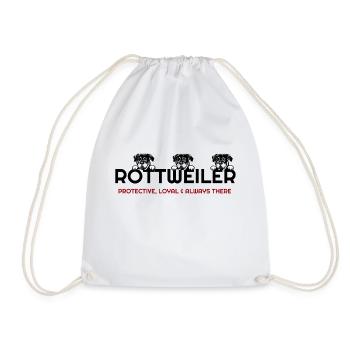 Ich liebe meinen Rottweiler, Rottweiler, Rottweiler Hund, - Turnbeutel - Weiß - Vorne