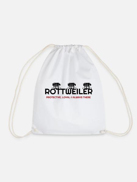 Ich liebe meinen Rottweiler, Rottweiler, Rottweiler Hund, - Turnbeutel - Weiß