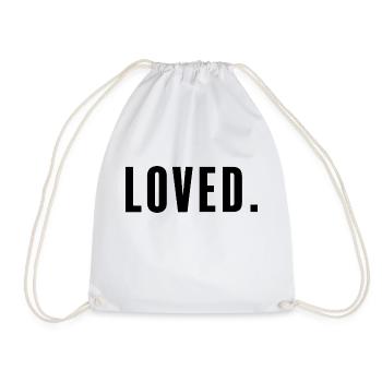 Loved. - Sac de sport léger - blanc - Devant