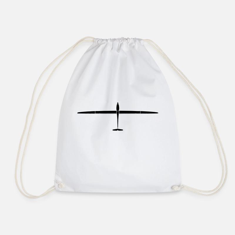 as33 Glider Glider Glider Pilot Pilot - Drawstring Bag - white