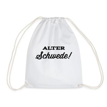 Alter Schwede - Farbwechsel, personalisierbar - Turnbeutel - Weiß - Vorne