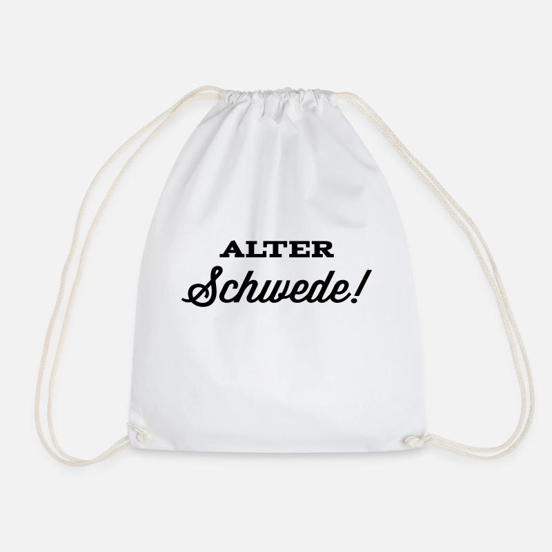Alter Schwede - Farbwechsel, personalisierbar - Turnbeutel - Weiß