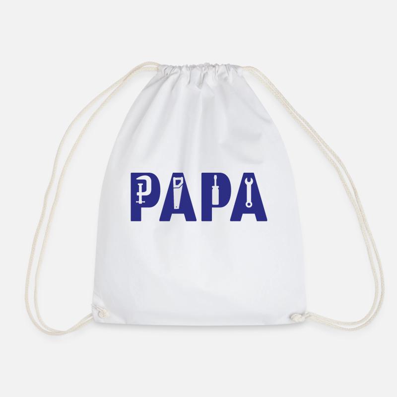 Vater Handwerker| Papa Geschenkidee - Turnbeutel - Weiß