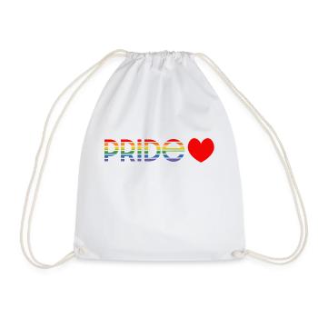 Pride rainbow love LGBT lgbtqi queer - Drawstring Bag - white - Front