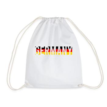 Germany, Deutschland - Turnbeutel - Weiß - Vorne