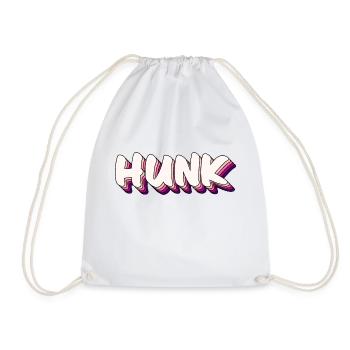Hunk goodlooking guy - Drawstring Bag - white - Front
