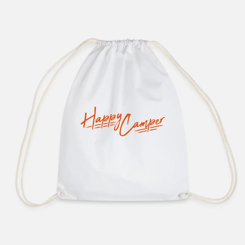 Happy Camper Camping Design - Turnbeutel - Weiß