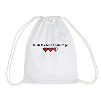 Avoir le coeur à l'ouvrage - Sac de sport léger - blanc - Devant