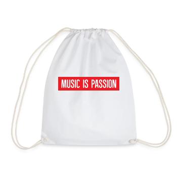 Music is passion - Turnbeutel - Weiß - Vorne