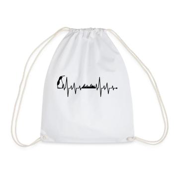 Penguin - Drawstring Bag - white - Front