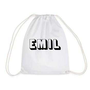 Name - Emil - Drawstring Bag - white - Front