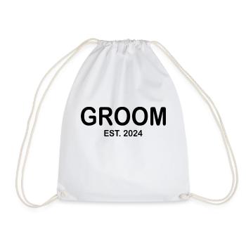 Bachelor Party Groom 2024 Groom - Drawstring Bag - white - Front