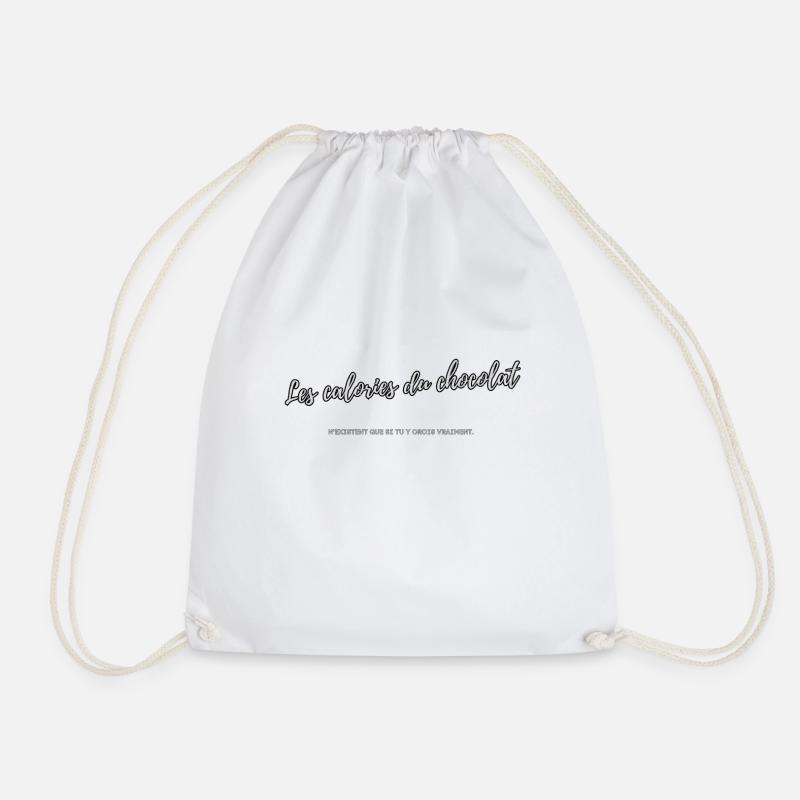 Chocolate Calories - Drawstring Bag - white