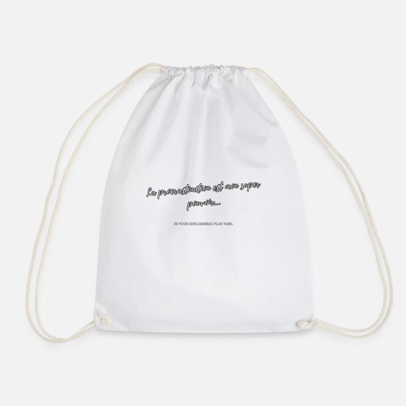 Procrastination - Sac de sport léger - blanc