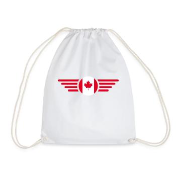 Canada Style Design T-Shirt - Drawstring Bag - white - Front