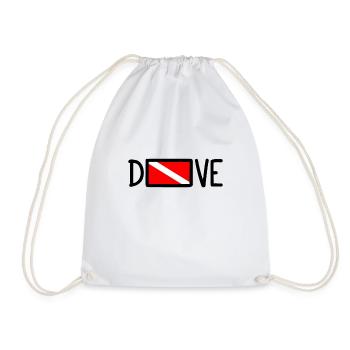 Plongée Plongeur Down Flag Plongée sous-marine Taucher Tauchen - Sac de sport léger - blanc - Devant