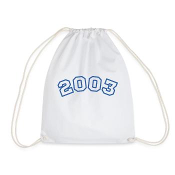 2003 Sport Blau - Turnbeutel - Weiß - Vorne