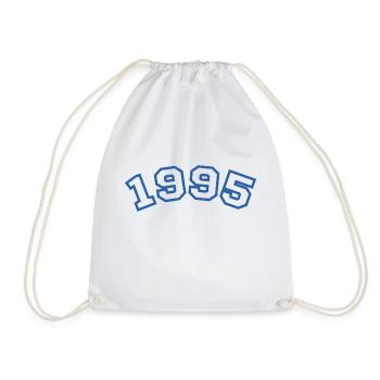 1995 Sport Blue - Drawstring Bag - white - Front