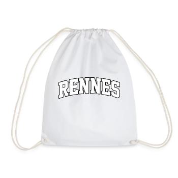 Rennes-Logo: College-Design im bretonischen Stil - Turnbeutel - Weiß - Vorne