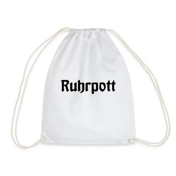 Ruhrpott - Pott - Bergbau - Kumpel - Ruhr - Shirt - Turnbeutel - Weiß - Vorne