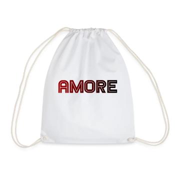 amore - Italia - Italy - Love Italian Love - Drawstring Bag - white - Front