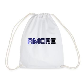 amore - Italia - Italy - Love Italian Love - Drawstring Bag - white - Front