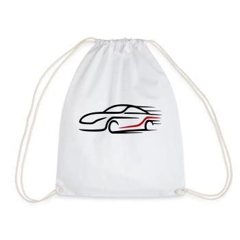 Voiture Turbo Logo Voiture de course - Sac de sport léger - blanc - Devant