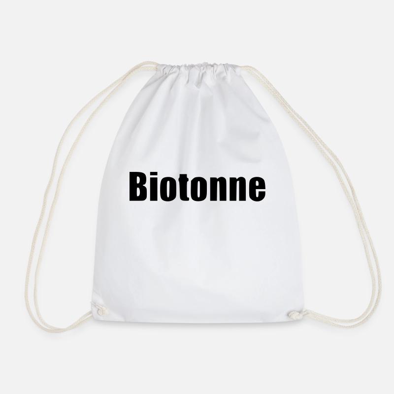 Biotonne Vegan Geschenk Geburtstag Statement - Turnbeutel - Weiß