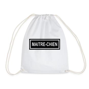 Ecusson Maitre-Chien horiz - Sac de sport léger - blanc - Devant