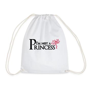 I'm not a Princess - Turnbeutel - Weiß - Vorne